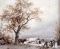 太陽に照らされた草原の牛 オランダの風景 Barend Cornelis Koekkoek